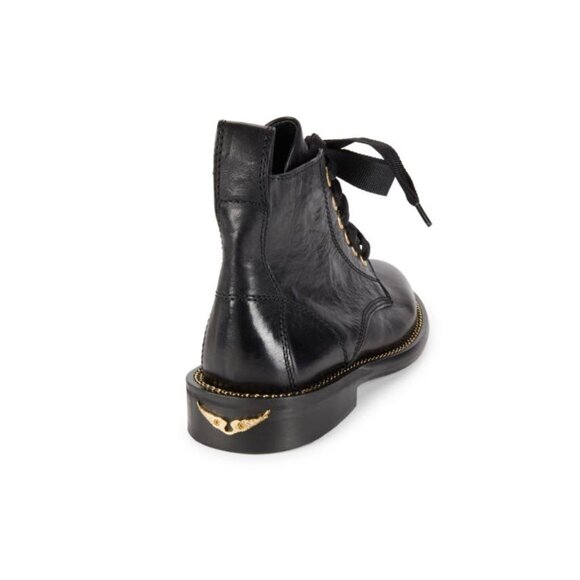 Zadig & Voltaire Laureen Jumbo-Lace Leather Zip Boots Sz EU40/US10 - Picture 2 of 15